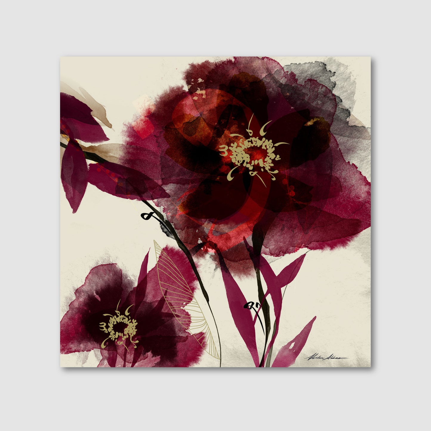 Red Florals I