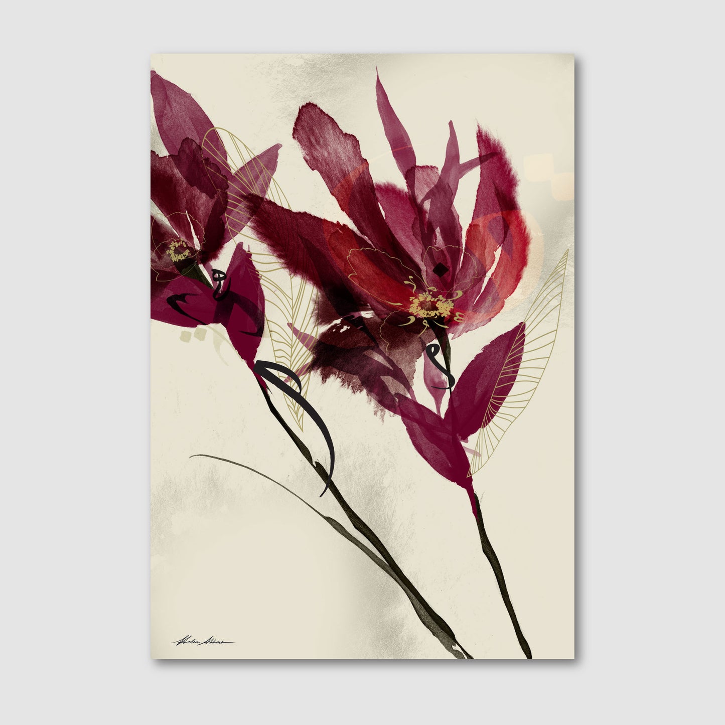 Red Florals III