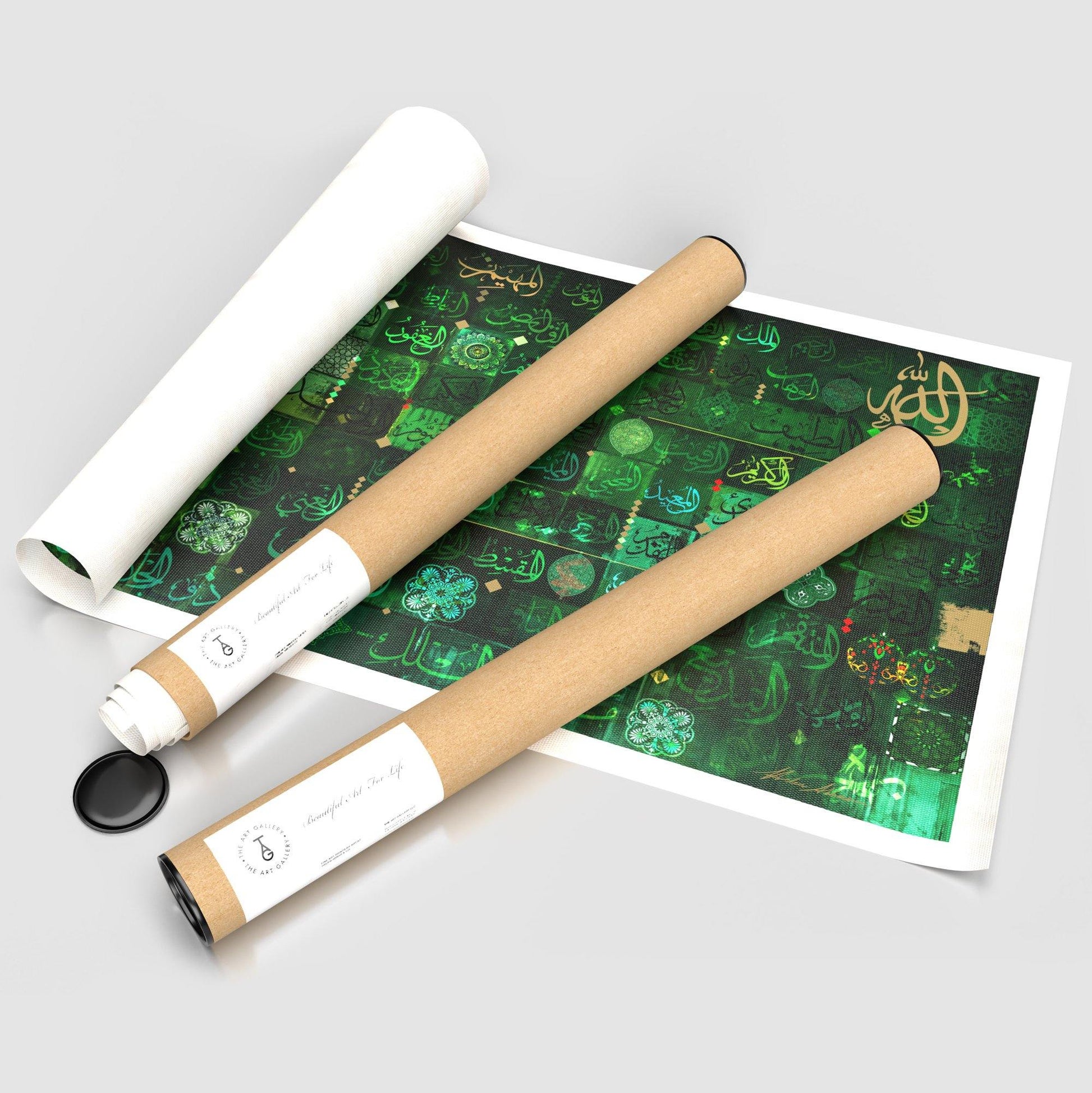 Emerald 99 Names of Allah - The Art Gallery