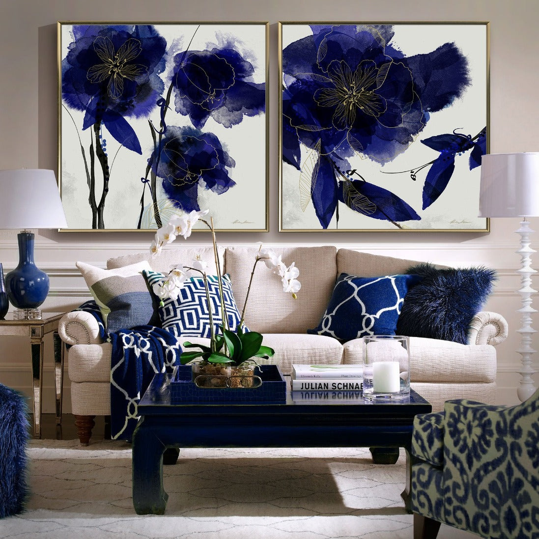 Blue Florals I