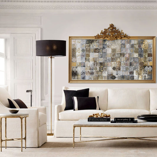 Opal 99 Names of Allah contemporary islamic art home decor interior design by artist Helen Abbas